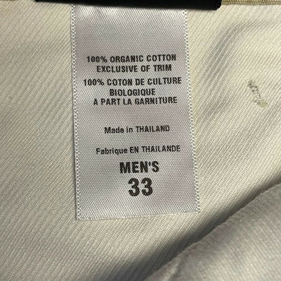 Patagonia Mens Organic Cotton Straight Leg Pants Khaki Sz 33 x 30 - Picture 6 of 8